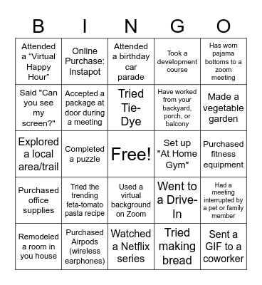Investment Solutions Team BINGO Event Bingo Card