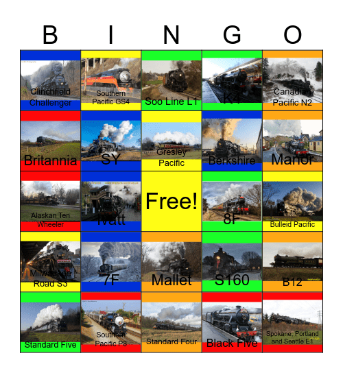 Steaming through the Holidays Bingo Card