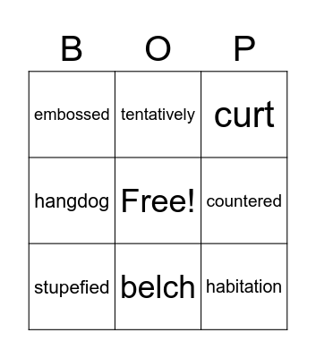 Among The Hidden 5-8 Bingo Card