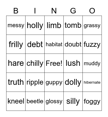 FUN FRIDAY ACTIVITY Bingo Card