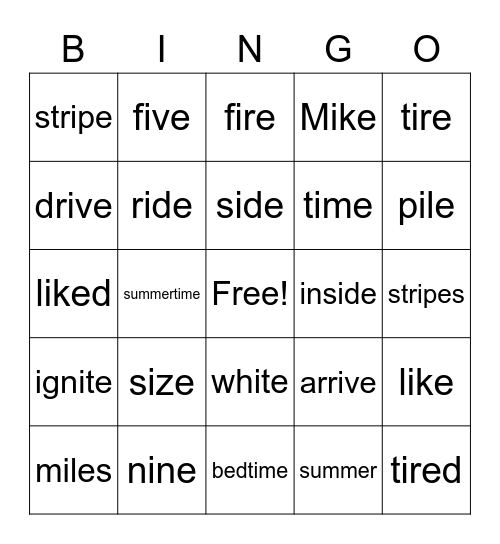 BINGO! Bingo Card