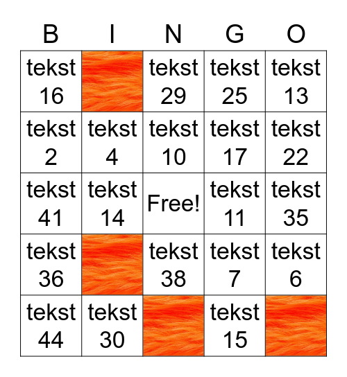 Koningsdag Muziekbingo! Bingo Card