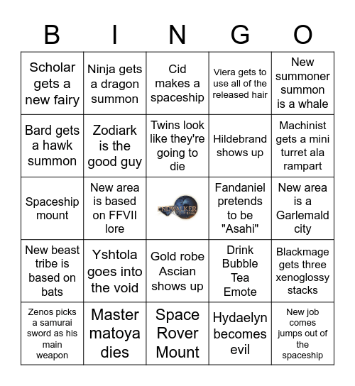 Endwalker Bingo! Bingo Card