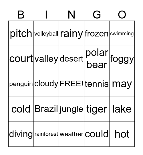 UA2   Bingo Card