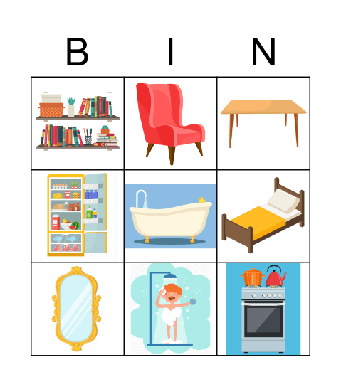 My room Bingo Card