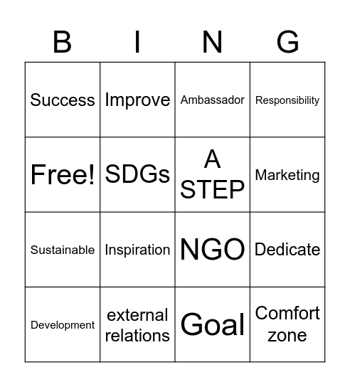 President Speech Bingo Card