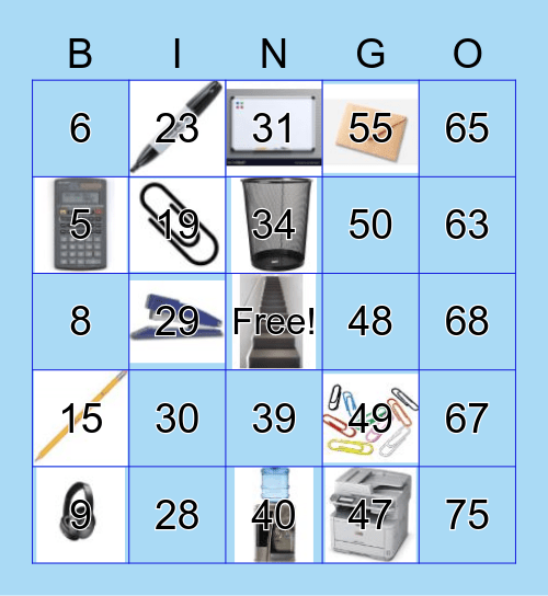 BACK TO THE OFFICE BLACKOUT BINGO Card