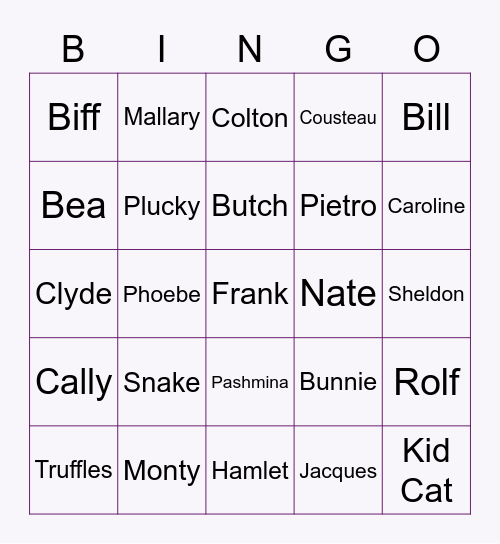 Queenie's Animal Crossing Bingo Card