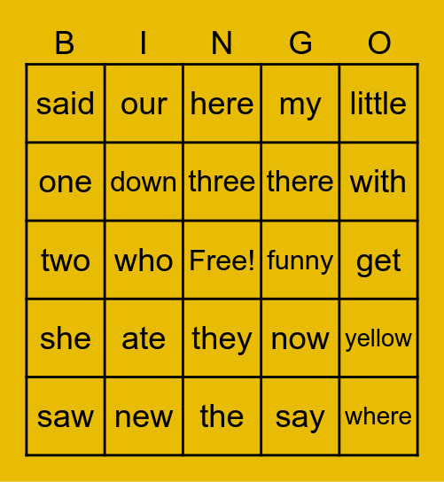 Ms. Leah Bingo Card