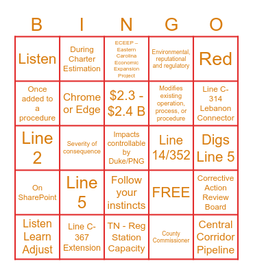 FINAL DAY Bingo Card