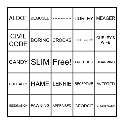 Part 4 OM&M BINGO Card