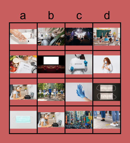 Have to / don't have to / mustn't Bingo Card