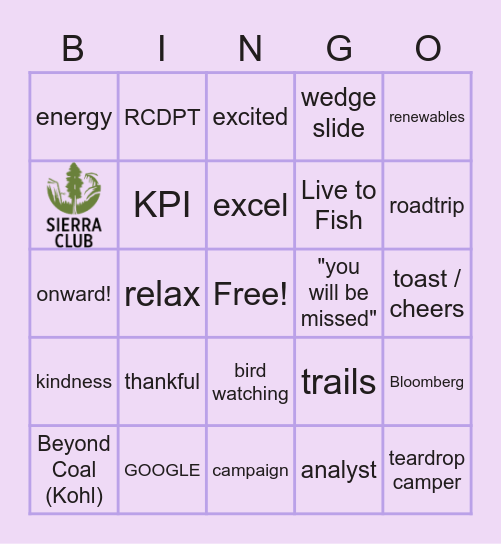 KIM KOHL Bingo Card