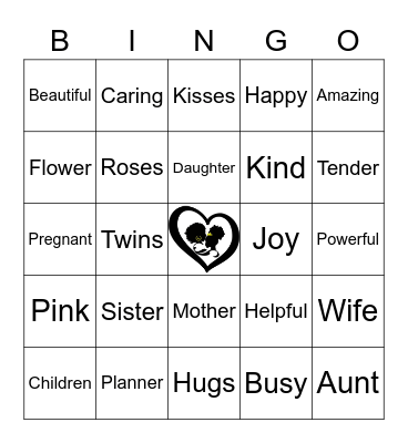 Happy Mother's Day Bingo Card