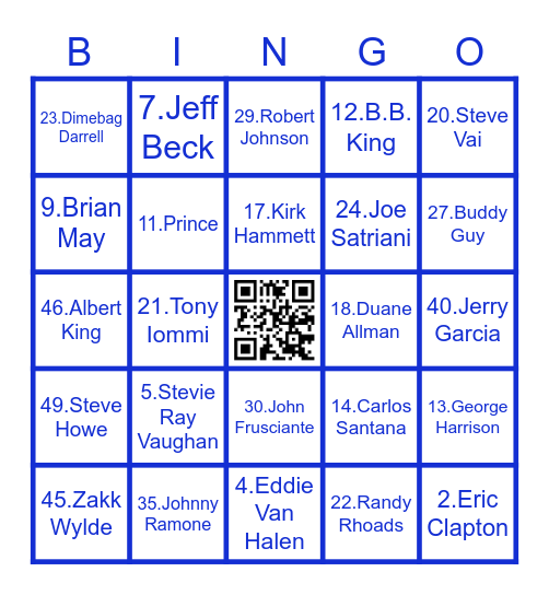 Miranda KO events Rock Night Round3 Bingo Card