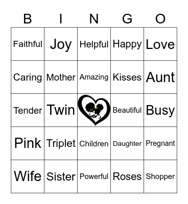 Mothers Day Bingo Card