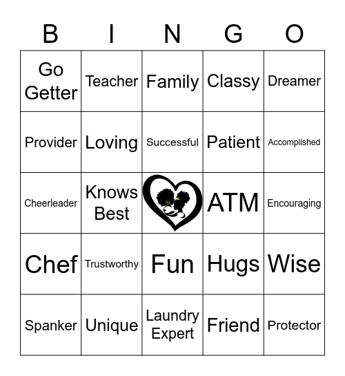 Mothers Day Bingo Card