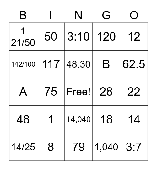 Accel 6 Ch 5 BINGO Review Bingo Card