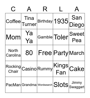 This Little Lady Just Hit "80" Bingo Card