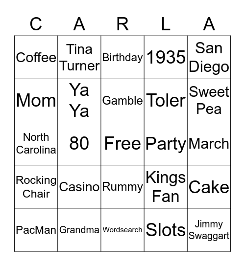 This Little Lady Just Hit "80" Bingo Card