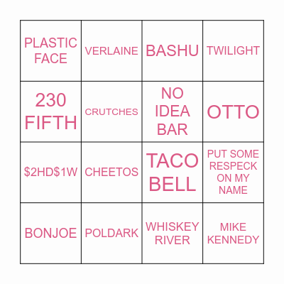 AMK BINGO Card