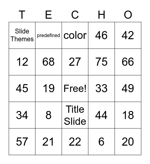 GOOGLE SLIDES ESSENTIAL- UNIT 1  LS 1-2 Bingo Card