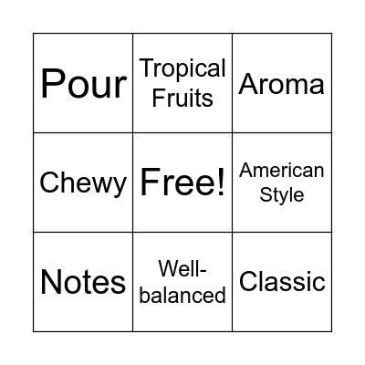 Gunnpowder IPA Bingo Card