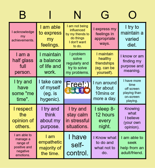 Health Bingo! :) Bingo Card