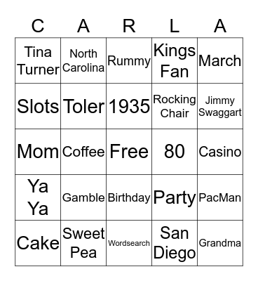 This Little Lady Just Hit "80" Bingo Card