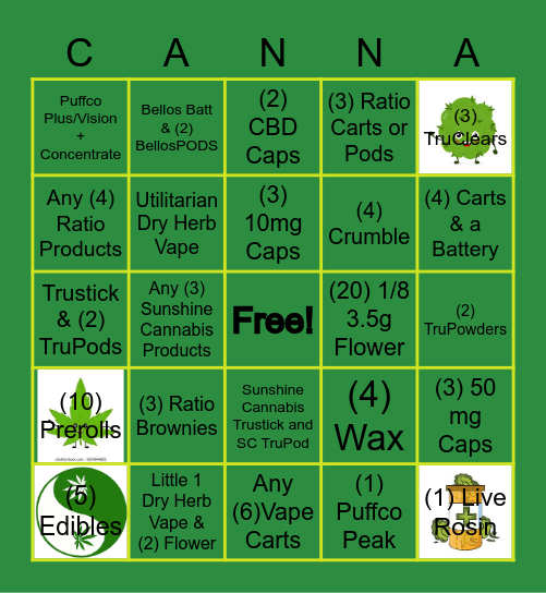 CannaBingo Card