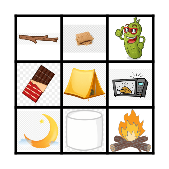 S'masys S'mores Bingo Card
