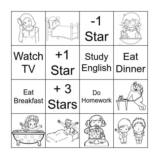 My Routines Bingo Card