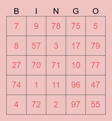 HAYI Bingo Card
