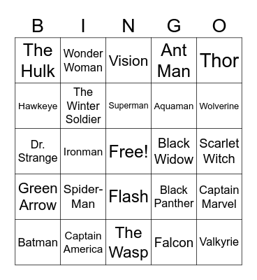 Heroic Bingo Card