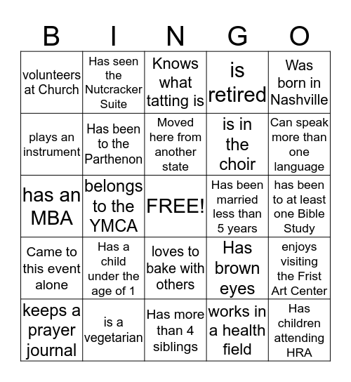 In Celebration of Women Bingo Card