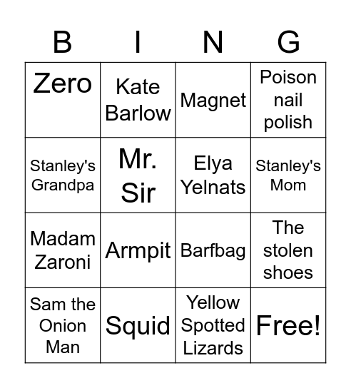 Little Blue Bash Bingo Card