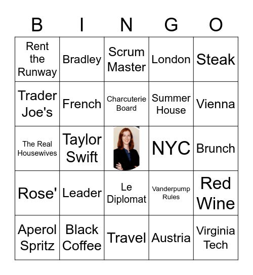 Madison Glueckert - Send Off Happy hour Bingo Card