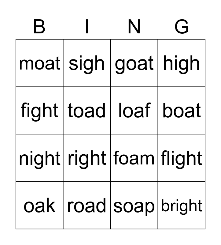 95-predictable-vowel-teams-oa-ight-bingo-card