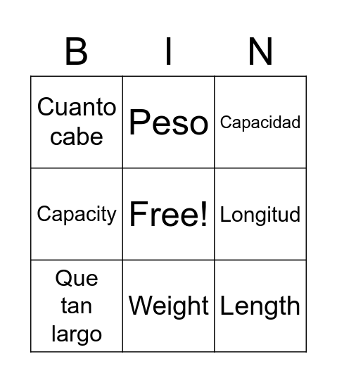 Bingo Matematicas Bingo Card