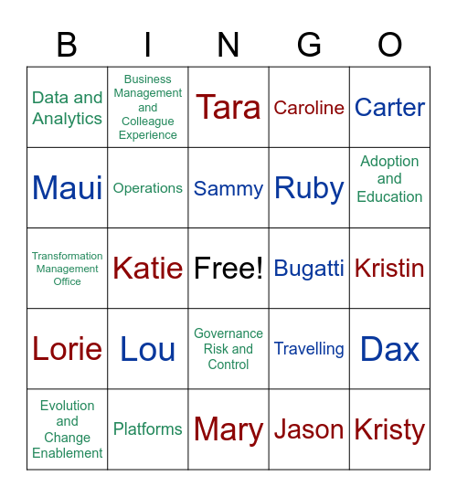 HRAE Social Game Bingo Card
