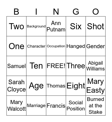 Goody Nurse Bingo Card