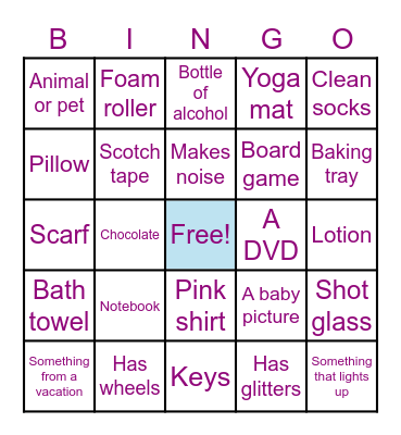 Andrea's Baby Shower Bingo! Bingo Card