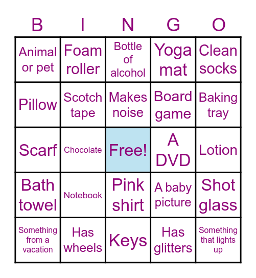 Andrea's Baby Shower Bingo! Bingo Card