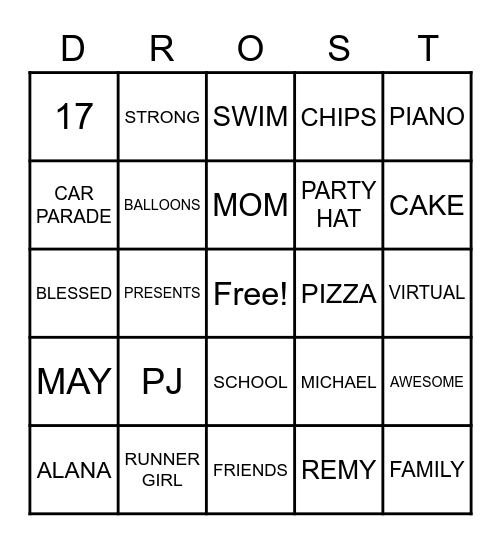 HAPPY BIRTHDAY ALANA! Bingo Card