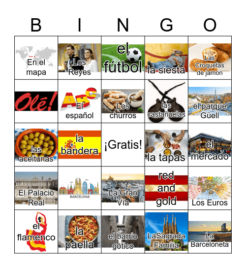 Spain Bingo Card