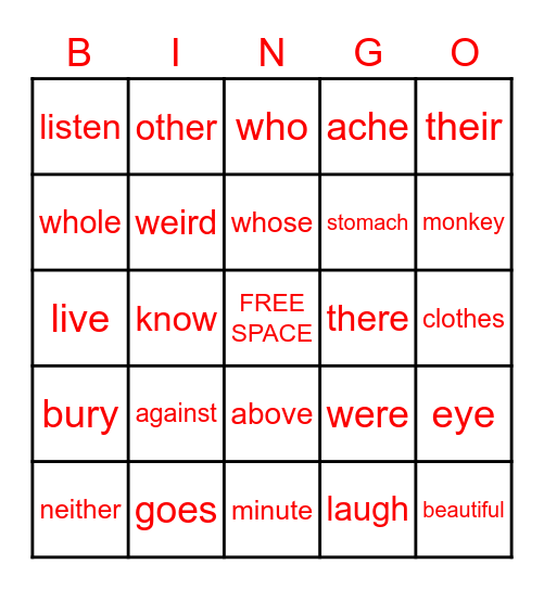 J A I L B I R D Bingo Card