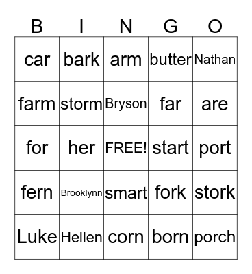 2nd grade rocks Bingo Card