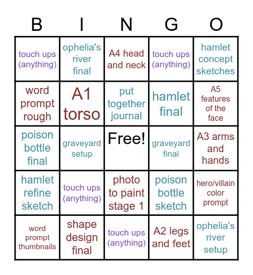 to-do list bingo Card