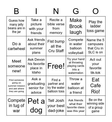Citywide Bingo Card