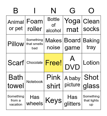 Andrea's Baby Shower Bingo! Bingo Card